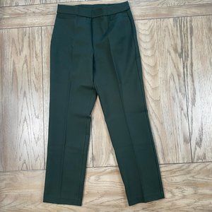 Susan Graver Regular Smart Ponte Knit Slim Leg Pant (Evergreen, XXS)